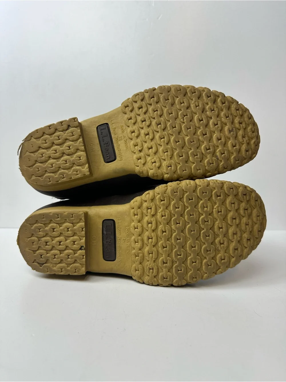 L.L. Bean Tan Leather Lace-Up Bean Boots Size 6